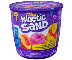 Kinetic Sand - Collations Surprise, avec 113 g de Sable coloré et Deux Accessoires de Jeu de rôle Surprise, pour Jeu de Sable d'intérieur créatif, pour Les Enfants à partir de 3 Ans