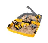 Kinetic Sand Sable Magique - Mallette de Construction 907 G + 3 Accessoires - Emportez Votre Sable À Modeler Partout & Sculptez Vos Créations comme De La Pâte À Modeler - Jouet Enfant 3 Ans Et +