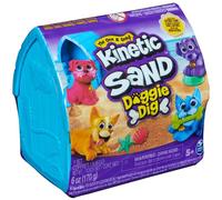 Kinetic Sand Niche pour Chiens - avec 170 g de Sable Magique de Plage, 1 Figurine de Chien et Accessoires pour s'amuser créatif en intérieur, pour Enfants à partir de 3 Ans