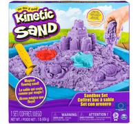 Kinetic Sand SABLE À MODELER - COFFRET CHÂTEAU BAC À SABLE 454 G + 4 ACCESSOIRES - Sculpte à l'Infini ce Sable à Modeler, Sable Coloré & Naturel, comme de la Pâte à Modeler - Jouet Enfant 3 Ans et +