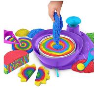 Kinetic Sand Sable Magique - Coffret Swirl N Surprise 907 G + 4 Outils - Créez Différentes Formes Hypnotisantes avec Ce Sable Magique Et Coloré comme De La Pâte A Modeler - Jouet Enfant 3 Ans Et +