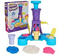 Kinetic Sand Sable Magique - Machine À Glaces 396 G + 4 Accessoires - Fabrique de Glaces à l'italienne - Sculptez à l'Infini ce Sable à Modeler comme de la Pâte à Modeler - Jouet Enfant 5 Ans et +