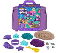 Kinetic Sand Sable Magique - Mallette Palais de Sirène 934 G + 8 Accessoires - Emportez Votre Sable Coloré Partout & Sculptez Vos Créations - Loisir Créatif Enfant - Jouet Enfant 3 Ans Et +
