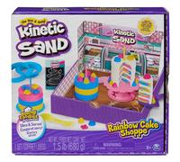 Kinetic Sand Sable magique - Rainbow Cake SHOPPE - 680 g de sable jaune, rose, bleu et blanc parfum vanille - Kit de bricolage pour enfants jouets sensoriels - 6068029 - Jouets pour enfants 5 ans +