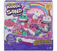 Kinetic Sand Sable Magique - Royaume Des Licornes 907 G + 8 Moules - Créez Différentes Formes Hypnotisantes Avec Ce Sable Magique Et Coloré Comme De La Pâte A Modeler - Jouet Enfant 3 Ans Et +