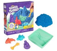 Spin Master – Kit Kinetic Sand Bleu 454 g – bac, moules et pelle – Dès 3 ans
