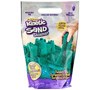 Kinetic Sand, Twinkly Teal 907g Bag of All-Natural Shimmering Sand for Squishing, Mixing and Moulding