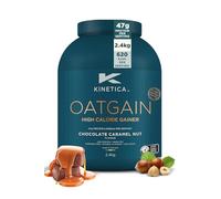 Kinetica Oatgain, Weight Gainer, Chocolat Caramel et Noix, Protéines en poudre pour renforcement musculaire, 15 Portions, 600+ kcals, protéines de lactosérum de l’UE, 13 Vitamines, pot de 2,4kg
