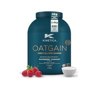 Kinetica Oatgain, Weight Gainer, Yaourt Framboise, Protéines en poudre pour renforcement musculaire, 15 Portions, 600+ kcals, protéines de lactosérum de l’UE, 13 Vitamines, pot de 2,4kg