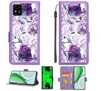 Kinetijy Coque Compatible pour Konrow TOUCH55 Plus Coque Étui Housse Case Support [avec Film Protecteur HD d'une dureté de 9H] [Blocage RFID][Effet Lumineux Sombre] LPT-ZSH