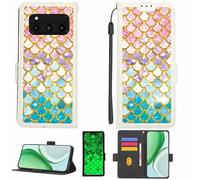Kinetijy Coque Compatible pour Volla Phone Quintus Coque Étui Housse Case Support [avec Film Protecteur HD d'une dureté de 9H] [Blocage RFID][Paillettes dorées + Brillantes] LPT-YL