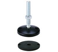 KINETIK MSystem KM.SFZ10A Pied de machine pour charges lourdes M max. 3500 kg - Diamètre 100 mm Pied réglable avec support en caoutchouc réglable en hauteur avec vis filetée pivotante Acier galvanisé