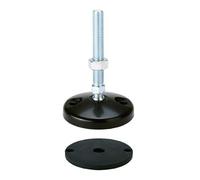 KINETIK MSystem KM.SFZ8A Pied de machine pour charges lourdes M max. 3000 kg - Diamètre 80 mm Pied réglable avec revêtement en caoutchouc réglable en hauteur avec vis filetée pivotante, acier
