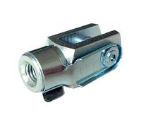 KINETIK MSystem® Lot de 4 Chape Femelle M5 x 10 mm DIN 71752, avec goupille sécurité clip, filetage à droite en acier galvanisé, pour par exemple ressort à gaz, guidon, cylindre pneumatique