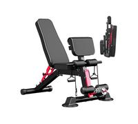 Kinetix - Banc de Musculation Multifunction Pliable 62,5x89,2 cm Avec Élastiques Inclinable en Acier Noir