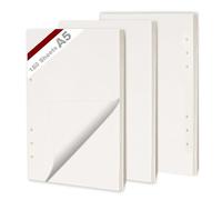 KINETOX 3 Paquets A5 Feuille Pointillé 6 Trous Feuillets Mobiles pour 180 Feuilles Convient Recharge Agenda A5 aux Filofax Recharge Cahiers Agendas Carnets de Croquis