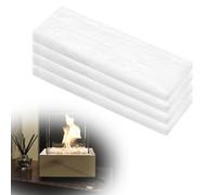 KINETOX 4 pièces Meche cheminée Ethanol bioéthanol Éponge en Iaine Céramique 30 x 10 x 2.5cm Laine Céramique pour Bioéthanol Laines Brûleur Bioéthanol Cheminée de Table Prolonge la Durée Vie du feu