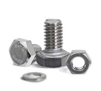 KINETOX 40 pack Boulons à Tête Hexagonale M6x30mm Boulon Inox DIN 933 Boulons à Six Pans Avec joint écrous Acier Inoxydable A2 V2A Vis Entièrement Filetée de Bâtiments Assemblage de Meubles Bricolage