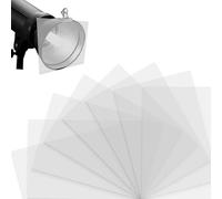 KINETOX 8 Pièces Filtre Lumière Filtre de Gel Correcteurs Couleur Transparent 29,7 x 21cm Couleur Transparent A4 Lumière Convient LED Stroboscopique Photographie Fête DIY