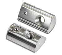 KINETOX 80 Stück Nutensteine with kugel Nut 8, 20-Serie Nutenstein M5 Gewinde mit Zentrierung Steg, Kohlenstoffstahl Gleitmutter mit Federkugel T Nutsteine Set für Aluminiumprofil-Extrusionsschlitz