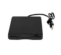 Kinetxiaxia Lecteur de disquettes USB 3,5" Externe Portable 1,44MB FDD pour Ordinateurs Portables Windows 10/7/8/XP/Vista, Plug and Play, Aucun Pilote supplémentaire requis - Noir