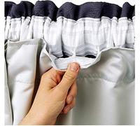 Kinfolk Textile - Doublure de rideau thermique occultant - Paire de 3 couches isolées - Comprend des crochets de rideau (228,6 x 137,2 cm)