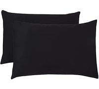 Kinfolk Textile Lot de 2 taies d'oreiller en coton égyptien 200 fils (noir)