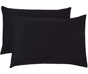 Kinfolk Textile Lot de 2 taies d'oreiller en coton égyptien 200 fils (noir)