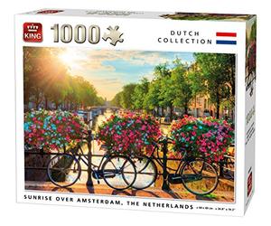 King 5721 Puzzle Lever de Soleil sur Amsterdam 1000 pièces, 68 x 49 cm