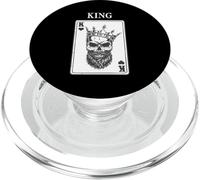 King and Queen Skull - 1/2 Card Hearts Flush Couple Matching PopSockets PopGrip pour MagSafe