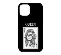 King and Queen Skull Catrina Playing Card Couple Matching Coque pour iPhone 12/12 Pro