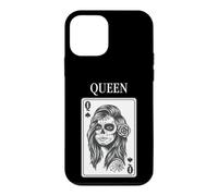 King and Queen Skull Catrina Playing Card Couple Matching Coque pour iPhone 12 Mini