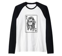 King and Queen Skull Catrina Playing Card Couple Matching Manche Raglan