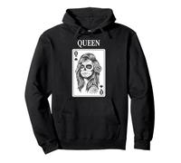 King and Queen Skull Catrina Playing Card Couple Matching Sweat à Capuche