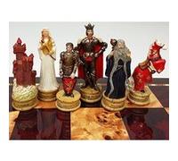 King Arthur Sir Lancelot Medieval Times Camelot Chess Men Set-NO BOARD G