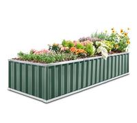 King Bird Jardinière surélevée galvanisée de 256,5 x 91,4 x 45,7 cm, 2 méthodes d'installation pour Bricolage, jardinière surélevée en Acier pour légumes à Racines Profondes