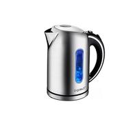 King - Bouilloire électrique 0% BPA en acier inoxydable poli. Illumination LED. 1,7 L, 2200W. Design exclusif.
