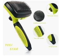 king Brosse Chien et Chat, Brosse Peigne de Toilettage Rétractable pour Les Animaux À Poil Long, Enlèvement Efficace Autonettoyante