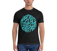 King Buffalo, Black and Blue Active Unisex 100% Cotton Short-Sleeve T-Shirts Black S