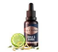 Gillette Huile à barbe homme – Notes bois de santal, cèdre, bergamote, cardamome, mandarine – 30 ml