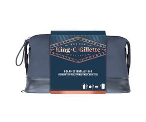 King C. Gillette Kit Toilettage Barbe pour Hommes, Barbe & Visage + Baume à Barbe + Peigne, Coffret Cadeau Idées pour Lui/Papa