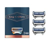 King C. Gillette Lames De Rasoir Pour Cou, Conçu Pour Raser Les Zones Sensibles Du Cou Et Des Joues, Pack de 3 Lames de Recharge
