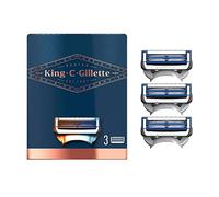 King C.Gillette Lames de rasoir pour homme pour le cou, 3 lames de rechange - 20 g