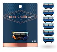 King C.Gillette Lames De Rasoir Pour Homme Pour Le Cou,6 Lames De Rechange