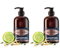 King C. Gillette Nettoyant Pour La Barbe Et Le Visage, À L’Eau De Coco, L’Huile D’Argan Et L’Huile D’Avocat, 350 ml (Lot de 2)