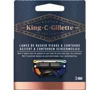 King C.Gillette Recharges De Lames,Rasage Et Contours,Permet D'atteindre Les Zones Difficiles,Pack De 3 Lames De Recharge