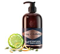 Gillette Nettoyant 3-en-1 pour Barbe, Visage et Cheveux – Huile d'Argan, Parfum Masculin