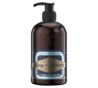 King C. Gillette Soin Barbe Homme, Nettoyant 3-en-1, 350 ml