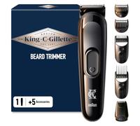 King C. Gillette Tondeuse Barbe Homme, 4 Sabots Interchangeables, Noire