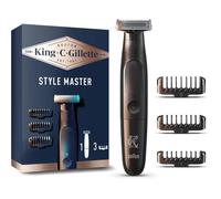 King C. Tondeuse Électrique Pour Homme,À Barbe Courte De 3 Jours,Avec Une Lame 4D Pour Définir Les Contours Et 3 Sabots Interchang